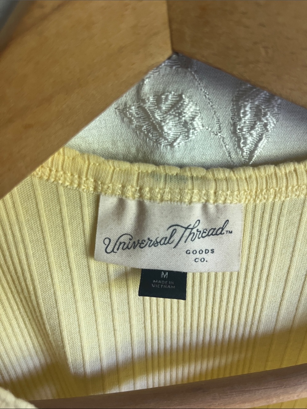 Universal Thread Short-Sleeve Ribbed Crew Tee - Light Yellow - Picture 2 of 4